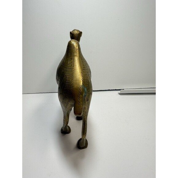 Vintage Solid Brass Etched Camel Figurine - Picture 7 of 10
